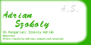 adrian szokoly business card