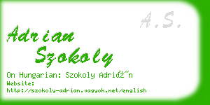 adrian szokoly business card